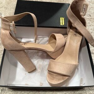Nude Block Heels
